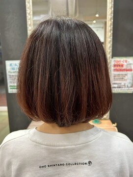 リファインヴェール めじろ台店 くびれヘア/アプリコットオレンジ/ハイライトカラー/めじろ台