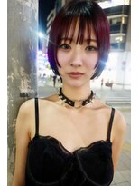 キジ(KIJI) レイヤーボブ/ミニボブ/レッド/ワインレッド/ワイドバング