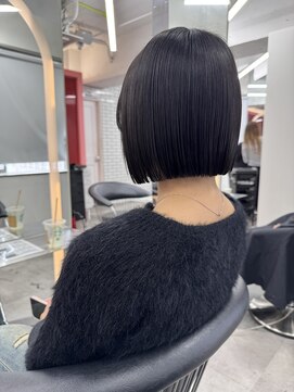 ロンドヴァリー 渋谷店(Lond vallee) ☆切りっぱなし×韓国ボブ×髪質改善縮毛矯正×チャコールグレー