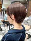 『岩田莉奈』40代50代お洒落な白髪染ショートボブ新宿ケアカラー