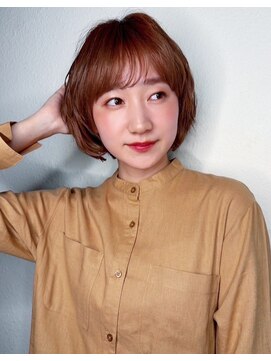 カバーヘア ブリス 大宮西口(COVER HAIR bliss) オレンジブラウン/丸みショートボブ/小顔/艶髪イメチェンp大宮