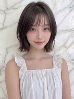 カバーヘア アカデミー 北浦和西口店(COVER HAIR ACADEMY)&nbsp;ブリーチなし韓国風くびれボブ小顔レイヤー切りっぱなしp北浦和