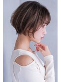 【恵比寿】大人かわいい丸みショートボブ×前下がり