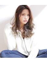 ルッソ チアロ(Lusso chiaro)&nbsp;☆前髪なし大人ロング×なみなみウェーブ☆/30代40代50代