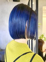 エリマ 調布(elima)&nbsp;ブルーブラック/くすみブルー/切りっぱなしボブ/前下がりボブ