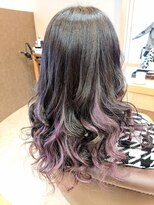 ヘアサロンアンドヘアメイクディー(hair salon hair make D)&nbsp;仙台D  ロングレイヤーダブルカラーインナーカラーパープルstyle