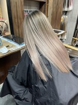 ラフ(LAFF) #バレイヤージュ#グレージュカラー#ボブウルフ#ココアベージュ