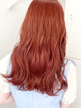 フウ(fuh) オレンジ/ビビットオレンジ/暖色/暖色カラー/ハイトーン/艶髪