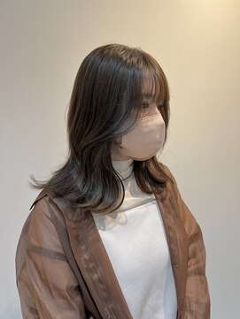 ザックジングウ 表参道(ZACC JINGU) グレージュ/透明感カラー/ミディアムレイヤー/ブリーチなし