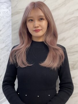 ロンド 表参道店(Lond) ピンクベージュ ブリーチ ハイトーン 韓国