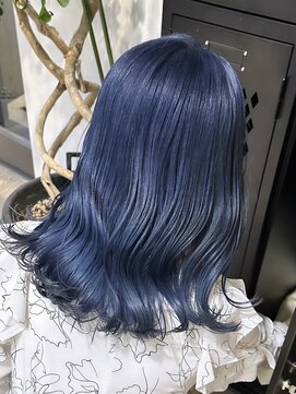 ヲタク(wotaku.) ネイビーブルーブルーシルバー青髪ハイトーンカラーケアブリーチ