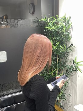 庵 ヘアー(hair) オレンジピンク
