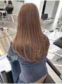 韓国ヘア顔周りレイヤーミルクティーベージュグレージュ暗め原宿