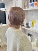 福山美容室caary ダブルカラー透明感ミルクティーベージュ20代