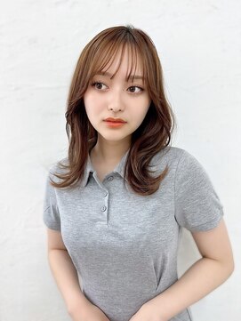 アルーシェウィズスカイ 原宿(Alushe with Sky) くびれヘア/モカブラウン/ダブルカラー/ケアブリーチ