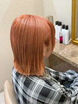 ガレリアエレガンテ 尾張旭店(GALLARIA Elegante) コーラルオレンジ/ブリーチあり
