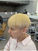 ブロンドショートマッシュ