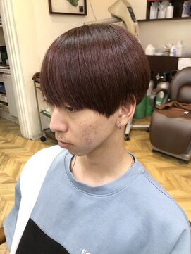 レボルトヘアー(R EVOLUT hair) ラウンドマッシュワインレッドカラー