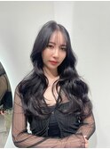 レイヤーカット/ネイビー/30代/20代