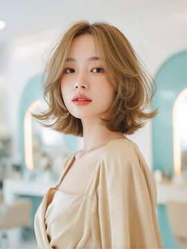 クレビア(CreBiA) ショートボブ/レイヤーカット/くびれ/ライトベージュ