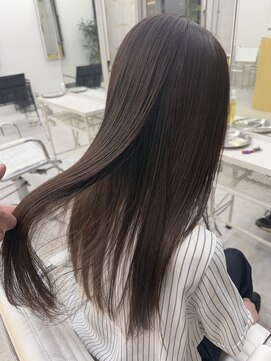 ディジョン(Dijon) 韓国顔まわりレイヤーカットグレージュオリーブベージュブラウン