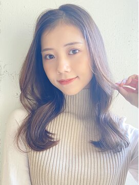 レア 表参道(L'ea) 黒髪クラゲヘアーオリーブグレー小顔ココアベージュ