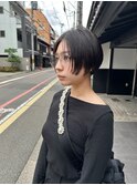 メガネ映え◎黒髪ハンサムマッシュショート