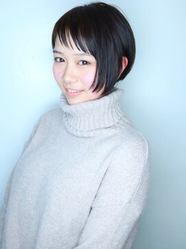 ラウンジ モリオ イケブクロ(Lounge MORIO Ikebukuro) 【morio池袋】黒髪可愛い前下がり小顔ショート