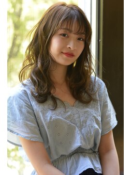 TJ天気予報 5コ 天白店 シースルーバングでロングに抜け感