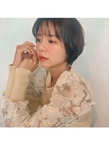 ステイシー(STACY)&nbsp;STACY 丸みショート×ベージュカラー×ニュアンスパーマ