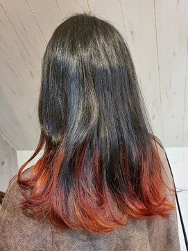 ククル ヘアー(cucule Hair) 京都・西院cuculehair　グラデーションRED