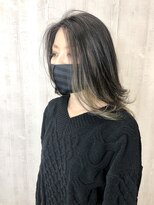 ラッズプラスエイチ(Lads+h)&nbsp;グレージュ　ハイライト　インナーカラー　バレイヤージュ