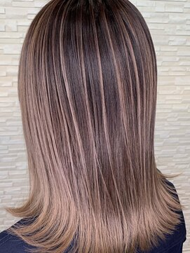 エイトヘアー(Ei8htHair) ピンクベージュ×バレイヤージュ