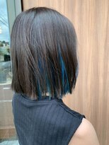 ユッカ エコル 塚口(YUCCA ekolu)&nbsp;ekolu style 343/プツッとボブ/インナーブルー/くすみグレージュ