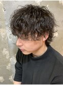 メンズカットパーマ波巻ツイストスパイラルパーマ札幌大通