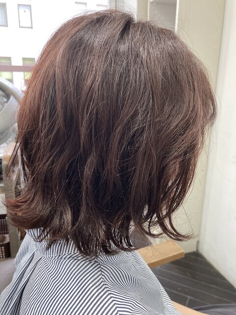 【REJOICE hair】ピンクブラウン×ソフトウルフヘア