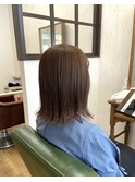 ※20代30代大人可愛いナチュラルブラウン外ハネボブ