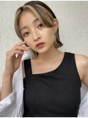 【Lond natire】フェイスフレーミング　ホワイトベージュボブ