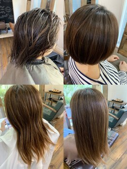 ヘアーサロン ココア(hair salon cocoa)の写真/美髪矯正でお悩み解決◎縮毛矯正のデメリットを全て払拭！自然なストレートで指通りの良い美髪に★