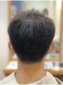 スーツ短髪/黒髪/束感/刈り上げ/ツーブロック/ショート