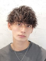 メンズパーマ波巻きスパイラルパーマツイストスパイラルパーマ