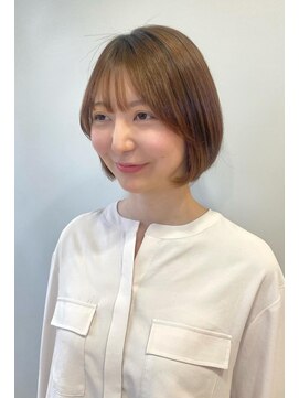 ハートボックス 四谷店(Heart box) 地毛のような自然な縮毛矯正/甘さ際立つボブスタイル