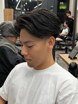 エルマーク 梅田(L-MARK)&nbsp;アップバングツーブロックバーバーフェードツイストメッシュ