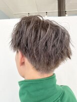 ヘアデザイン マノス(hair design mano's) センターパートマッシュ × ミルクティグレージュ