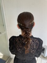 ヘアーサロン スタイルリミックス(Hair Salon Styleremix)&nbsp;金箔編み下ろしポニー