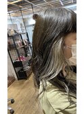 ミルクティーベージュダブルカラーインナーカラーケアブリーチ