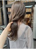 【松本咲花】ブリーチなしチョコレートベージュ透明感夏カラー