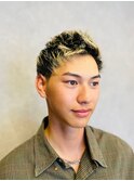 アップバング風/ショートツーブロック/オシャレ感/メンズ