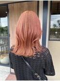 ブリーチ無しピンクベージュ