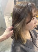 インナーカラーホワイトベージュ